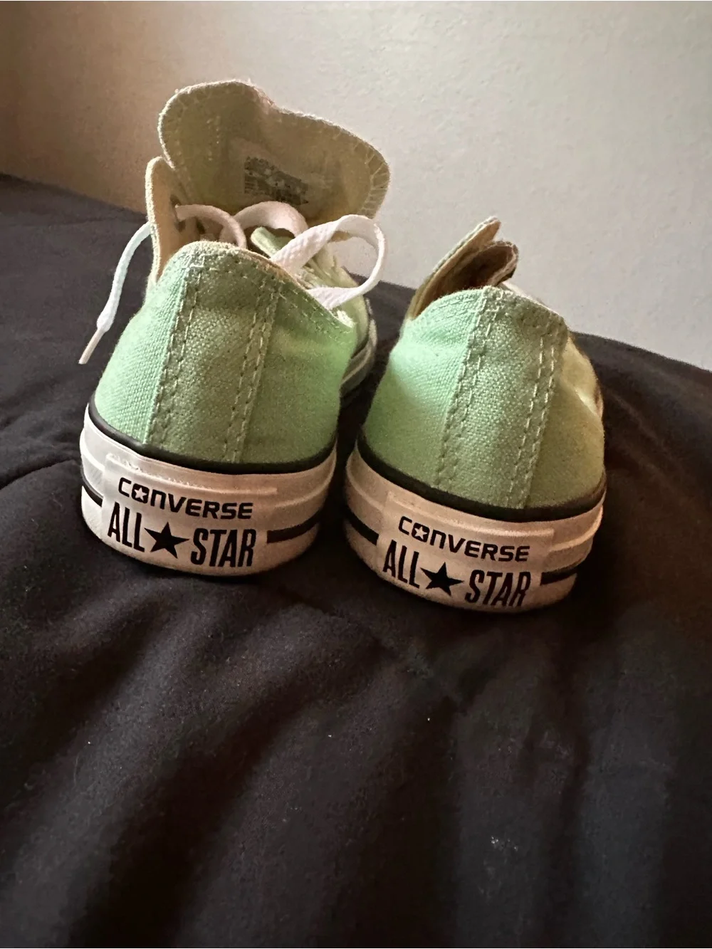 Converse Kids Low-Top Canvas Sneakers in Light Green